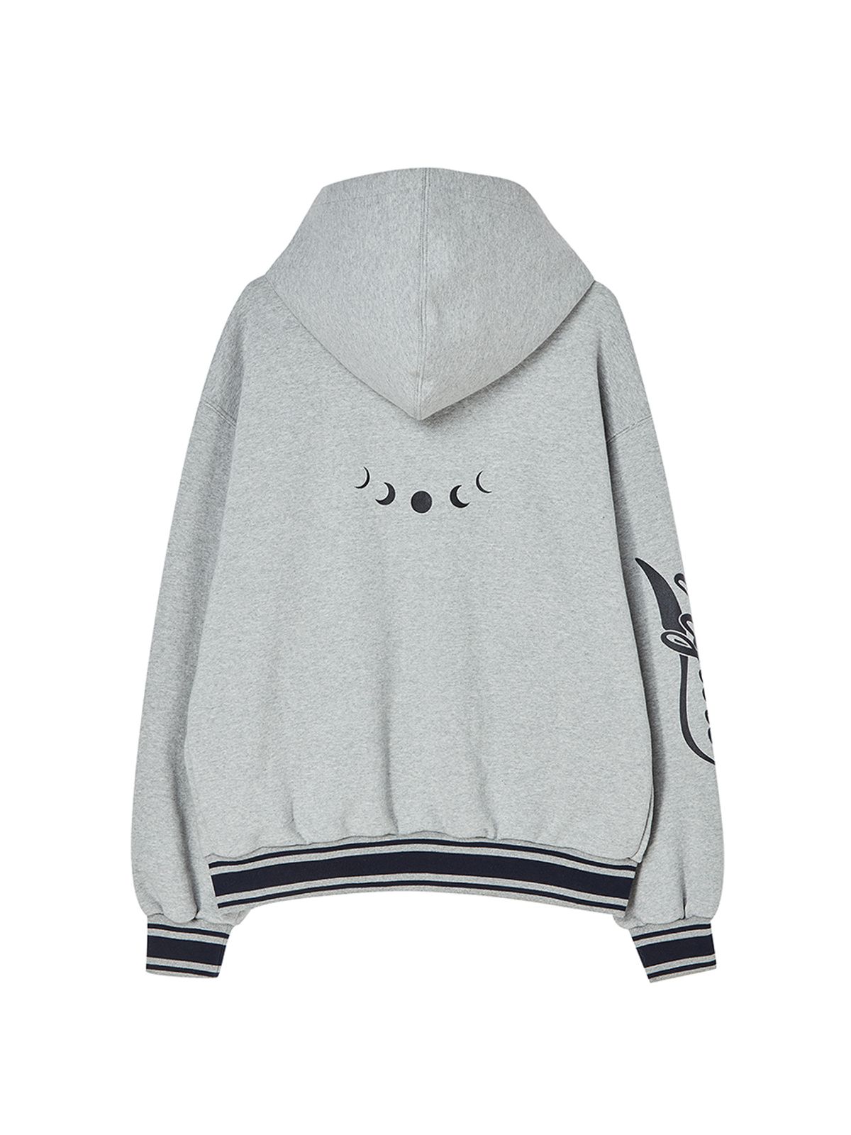 엔와이엑스엑스(NYXX) EMBLEM PRINTING HOOD ZIP-UP GRAY