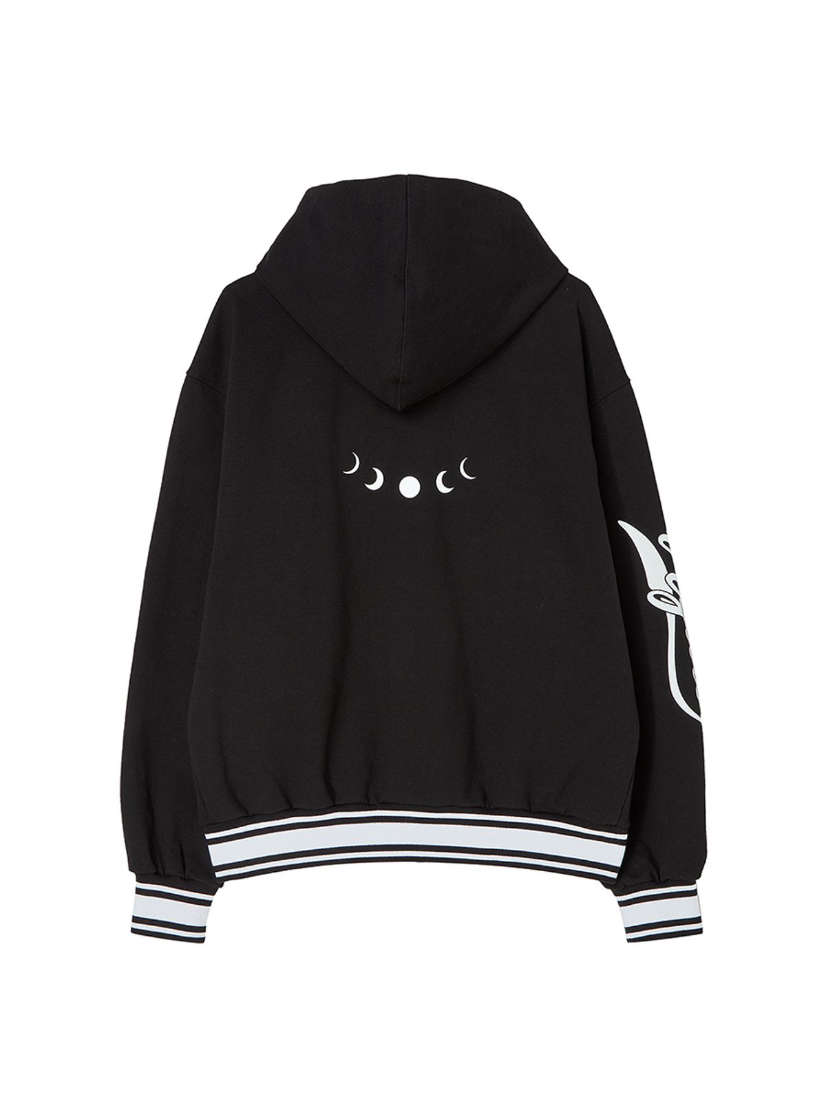 엔와이엑스엑스(NYXX) EMBLEM PRINTING HOOD ZIP-UP BLACK