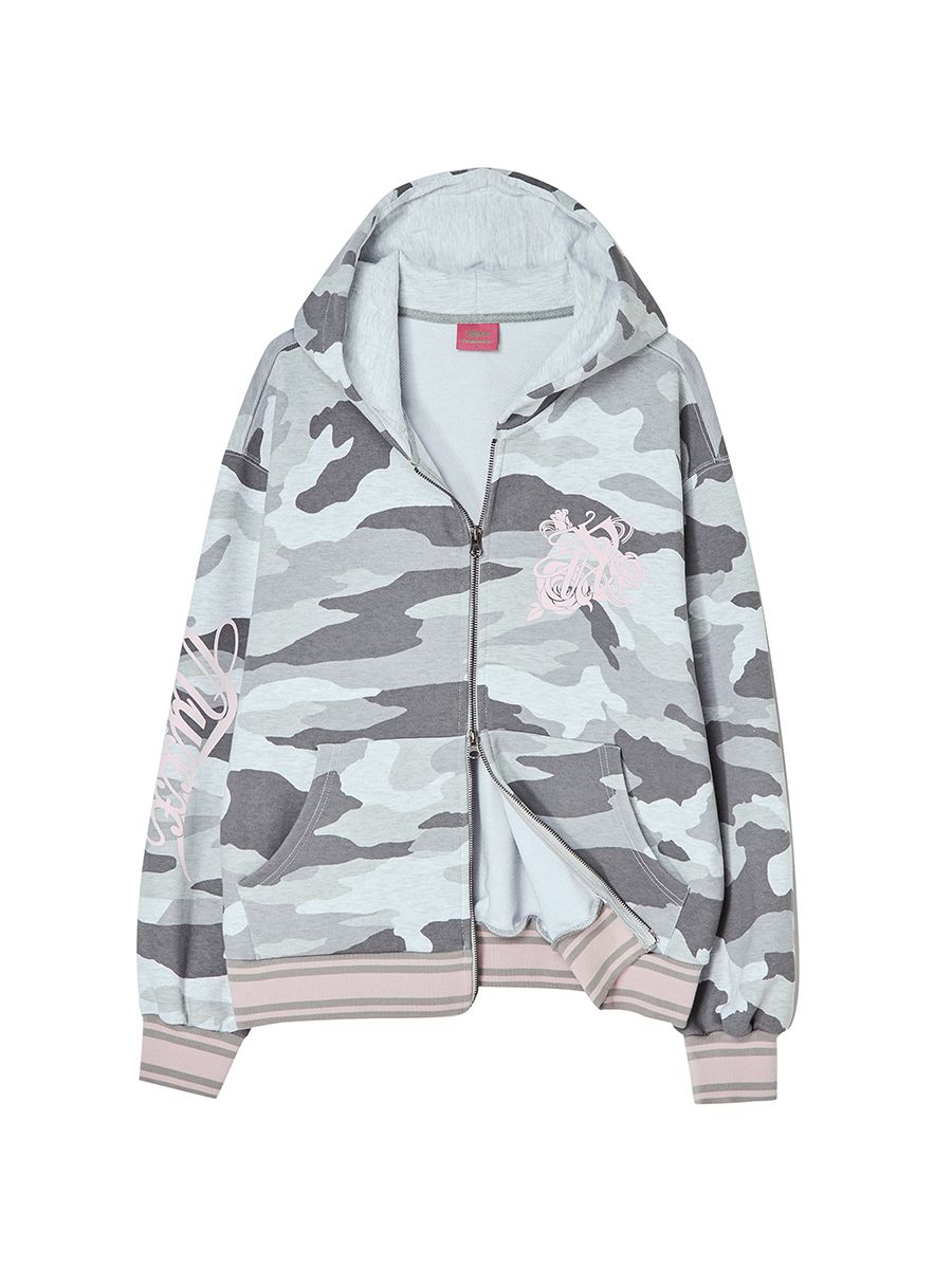 MUSINSA公式 | NYXX EMBLEM PRINTING HOOD ZIP-UP CAMO