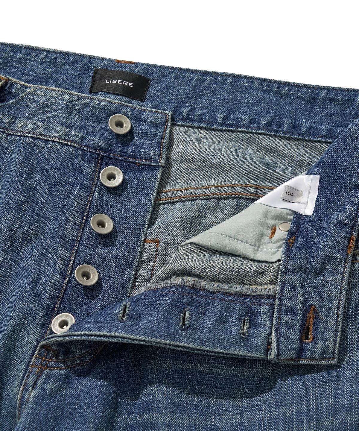 리베레(LIBERE) WASHED DENIM PANTS / BLUE