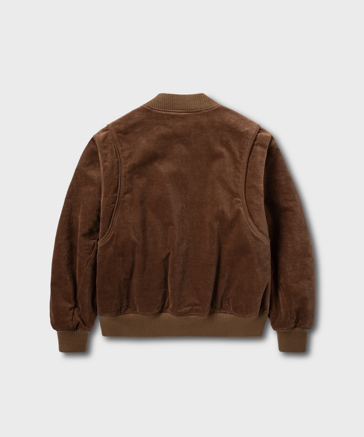 넌블랭크(NONBLANK) 벨벳 집업 블루종_BROWN