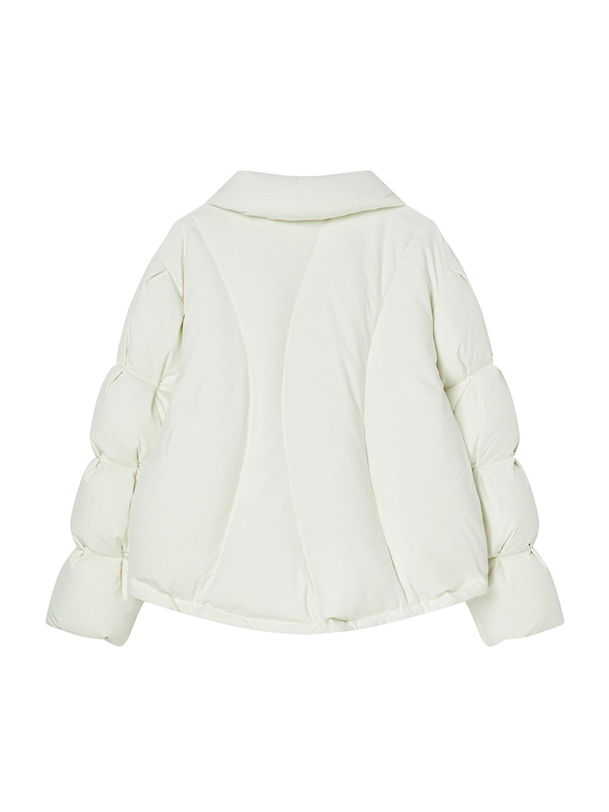 엔와이엑스엑스(NYXX) CURVE LINE COLLARED DOWN PUFFER IVORY
