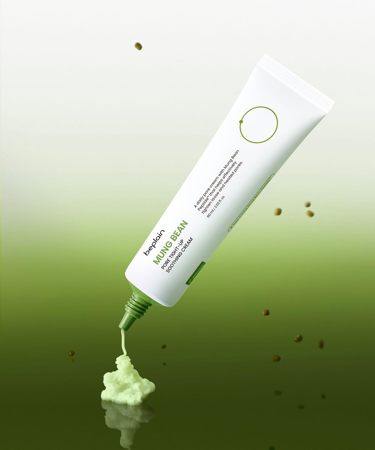 비플레인(BEPLAIN) [2개] 녹두 모공 타이트업 수딩크림 60ml (증정: 녹두 세럼 15ml)