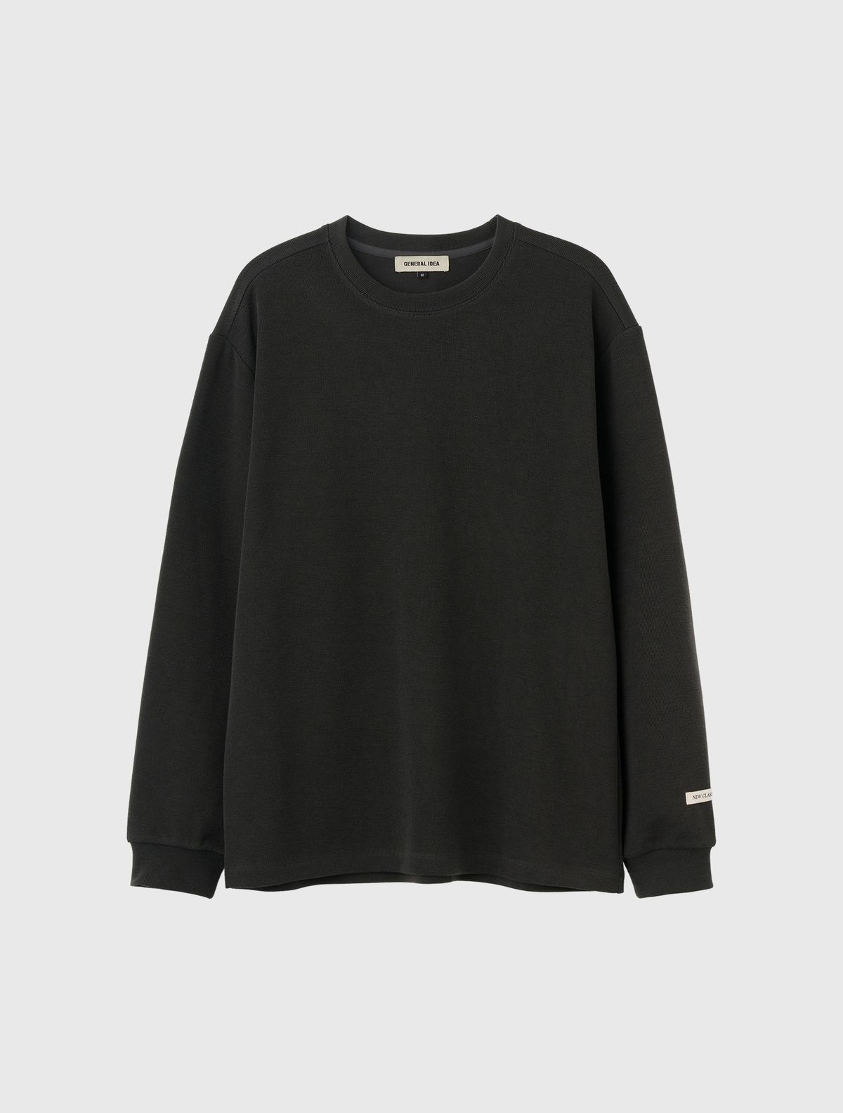 제너럴아이디어(GENERALIDEA) UNISEX 베이직 사카리바 롱 슬리브 티 [CHARCOAL] / SBD3U01007