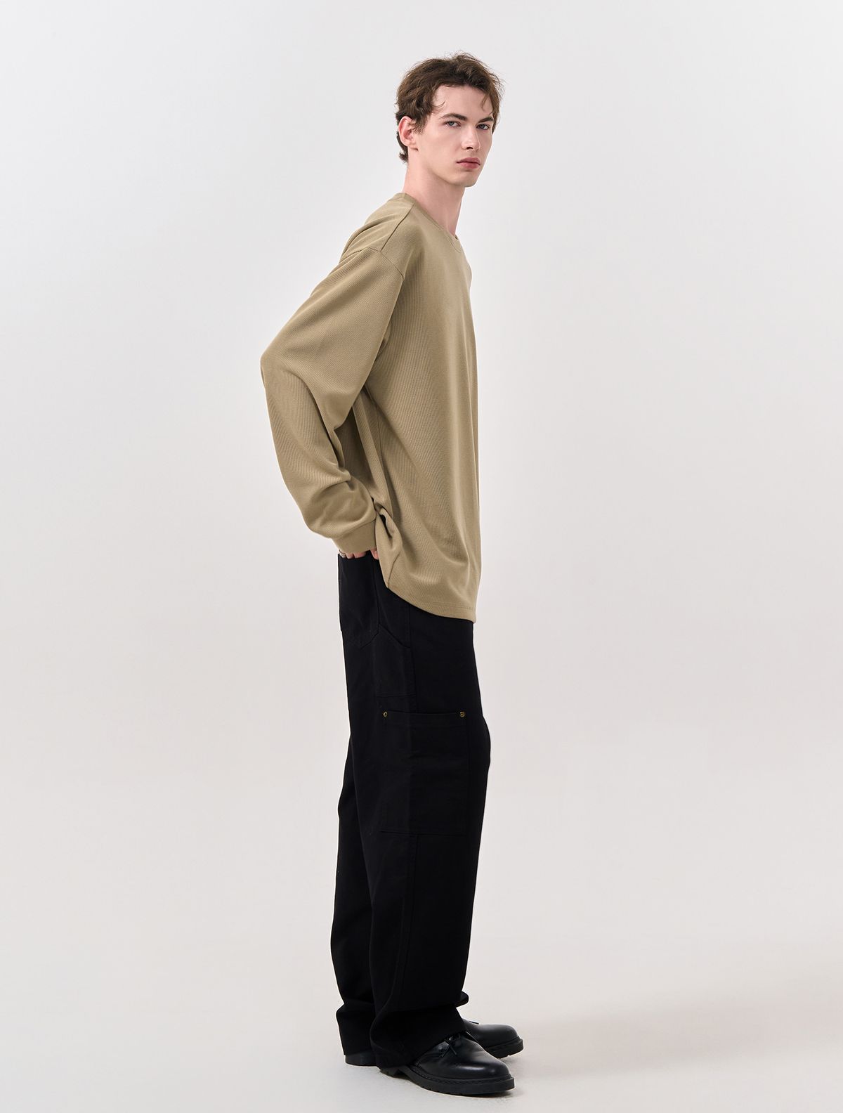 제너럴아이디어(GENERALIDEA) UNISEX 사카리바 롱 슬리브 티 [BEIGE] / SBD3U01007