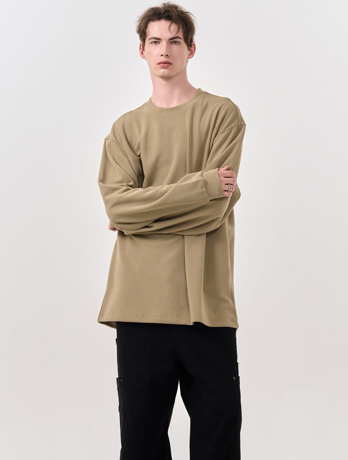 제너럴아이디어(GENERALIDEA) UNISEX 사카리바 롱 슬리브 티 [BEIGE] / SBD3U01007