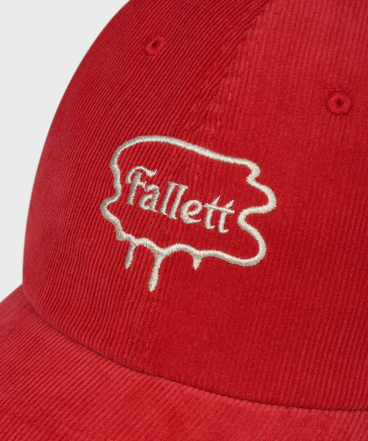 팔렛(FALLETT) 브러쉬 로고 볼캡 레드