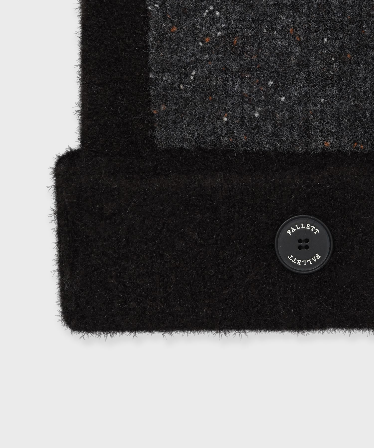 ★FALLETT★ KNIT BUTTON BALACLAVA MUSINSA | FALLETT Knit Button Balaclava Black