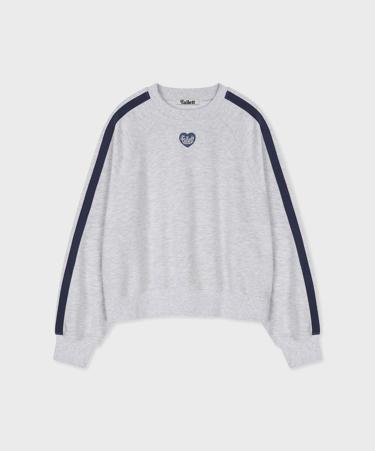 팔렛(FALLETT) 하트 로고 맨투맨 라이트 그레이