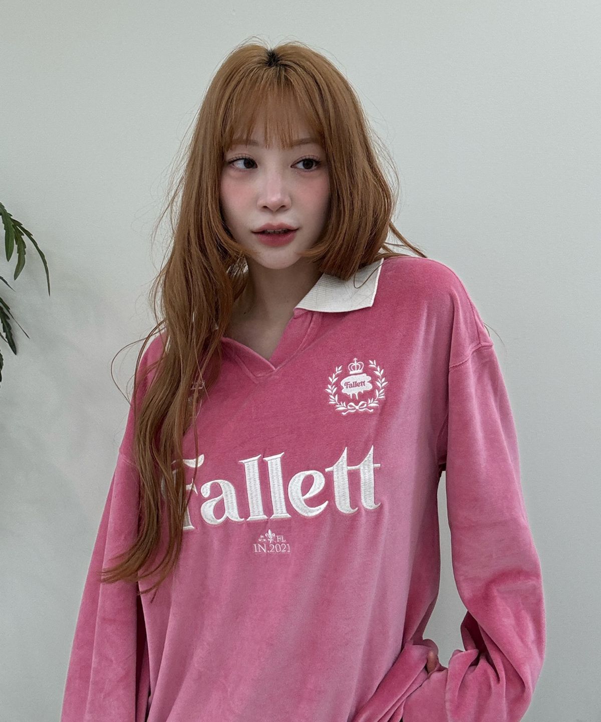 팔렛(FALLETT) 벨로아 카라 맨투맨 네이비