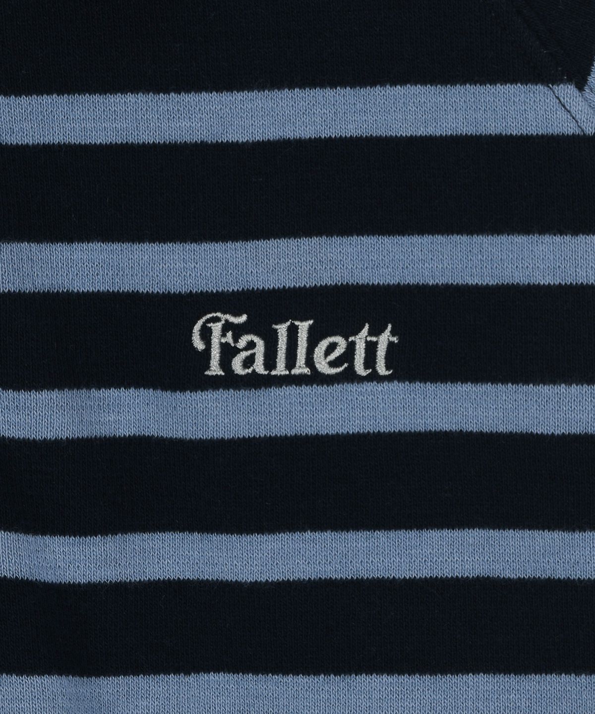 팔렛(FALLETT) 스트라이프 하프 집업 맨투맨 네이비