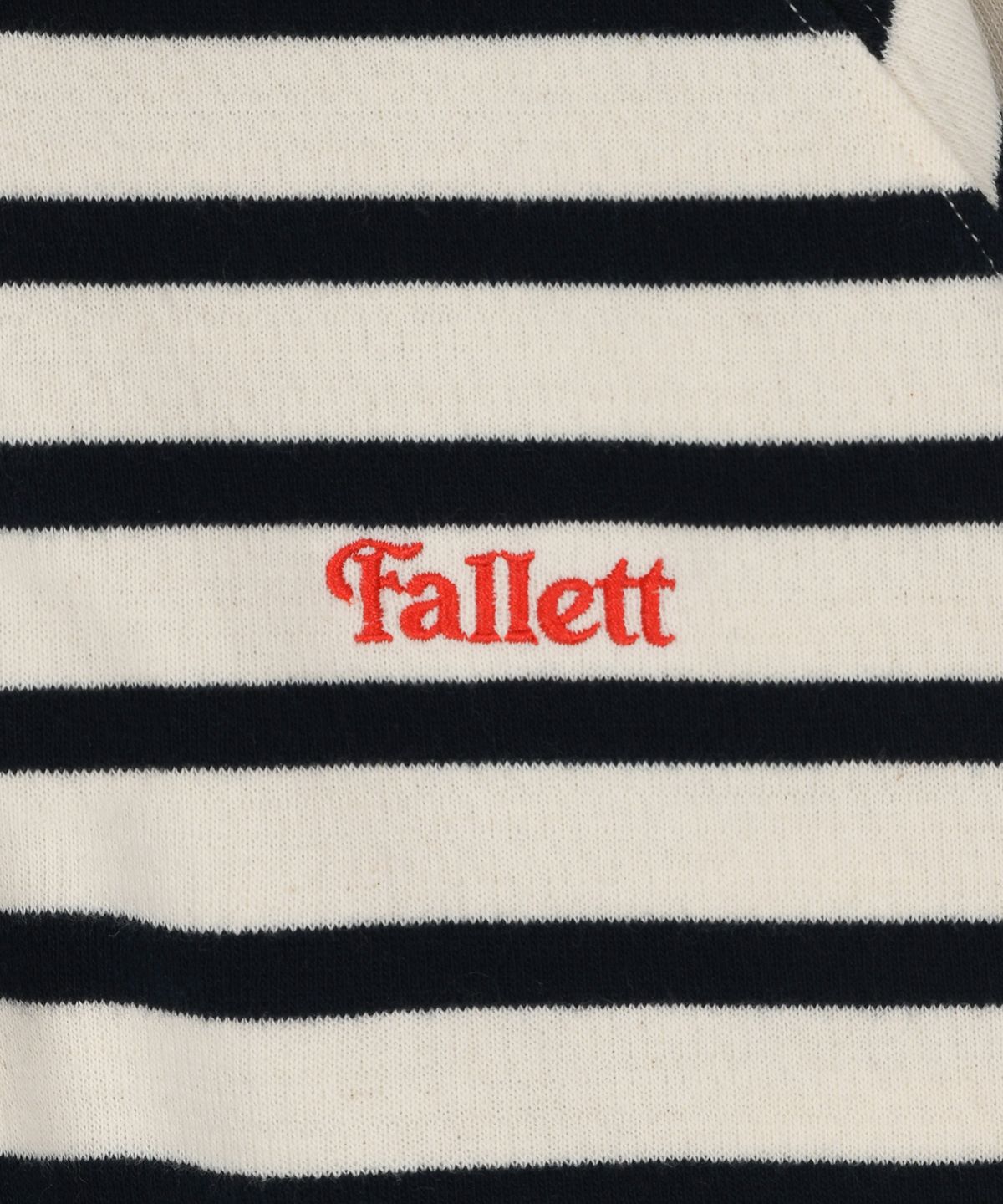 팔렛(FALLETT) 스트라이프 하프 집업 맨투맨 아이보리