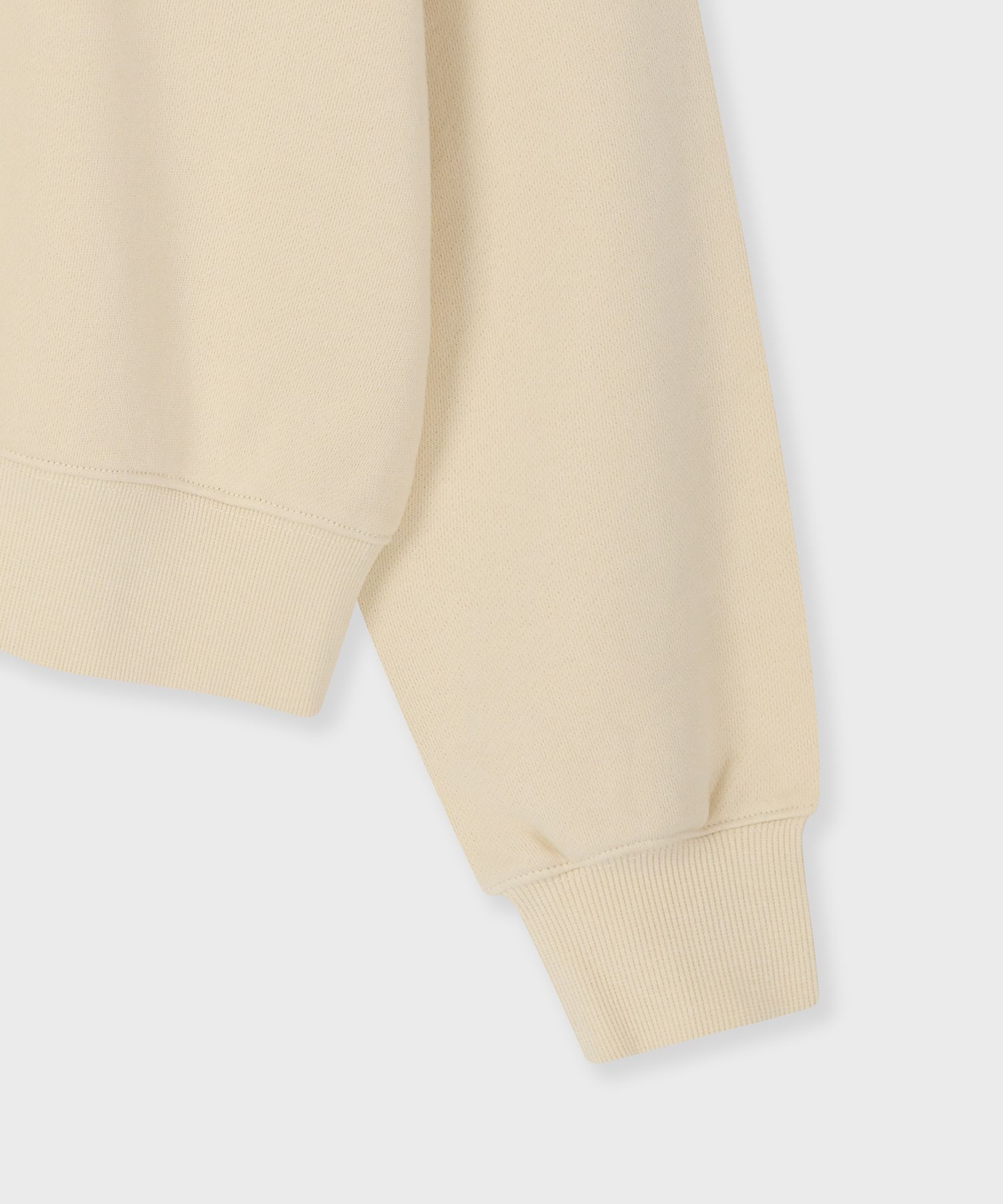 MUSINSA公式 | FALLETT Small Brush Logo Sweatshirt Beige