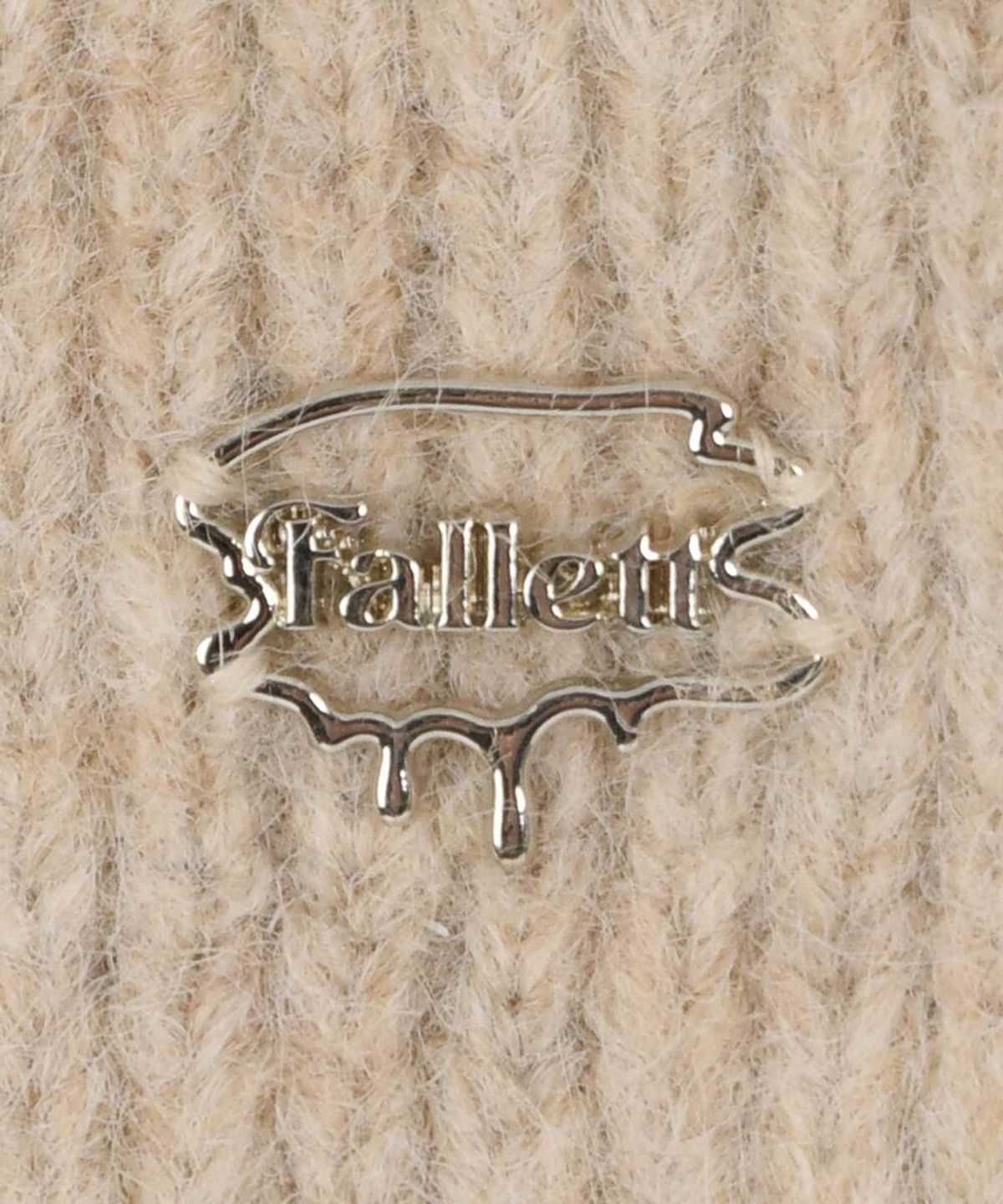 팔렛(FALLETT) 니트 바라클라바 후드 베스트 베이지