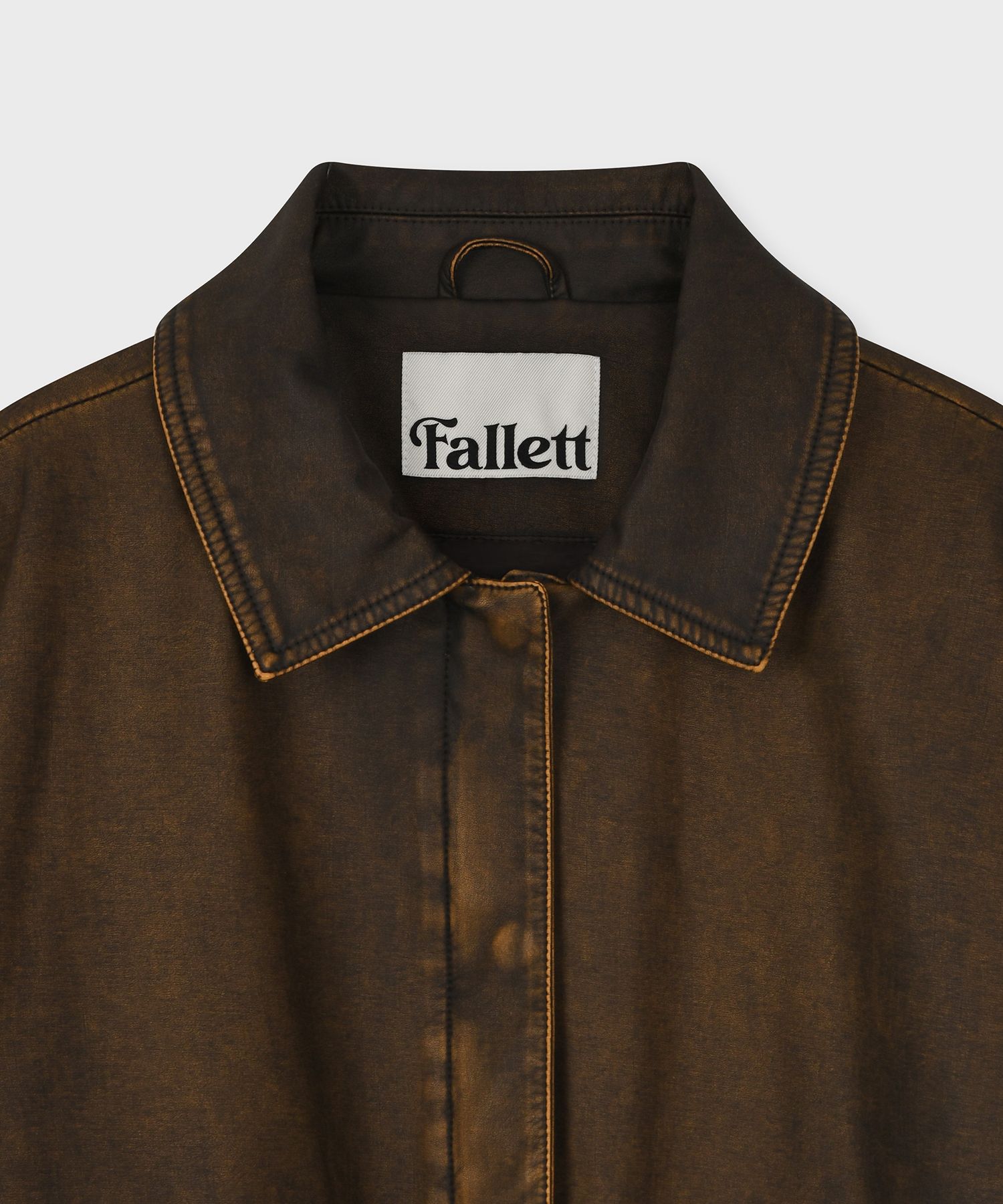 [FALLETT] Vintage washed leather jacket /追跡付 MUSINSA公式 | FALLETT Vintage Washed Leather Jacket Brown