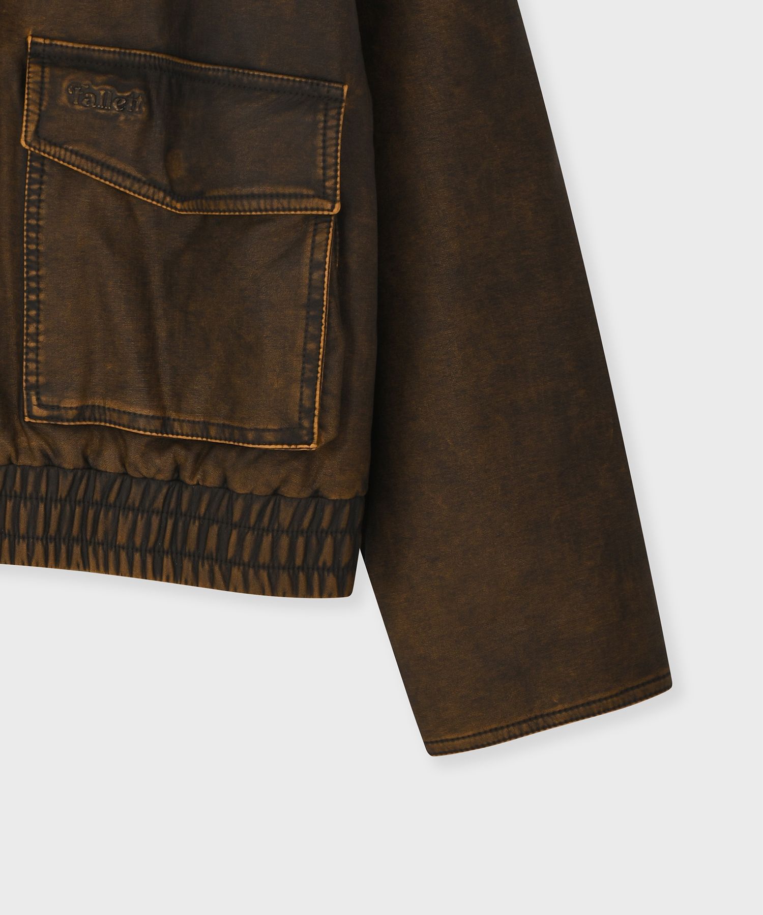 [FALLETT] Vintage washed leather jacket /追跡付 MUSINSA公式 | FALLETT Vintage Washed Leather Jacket Brown