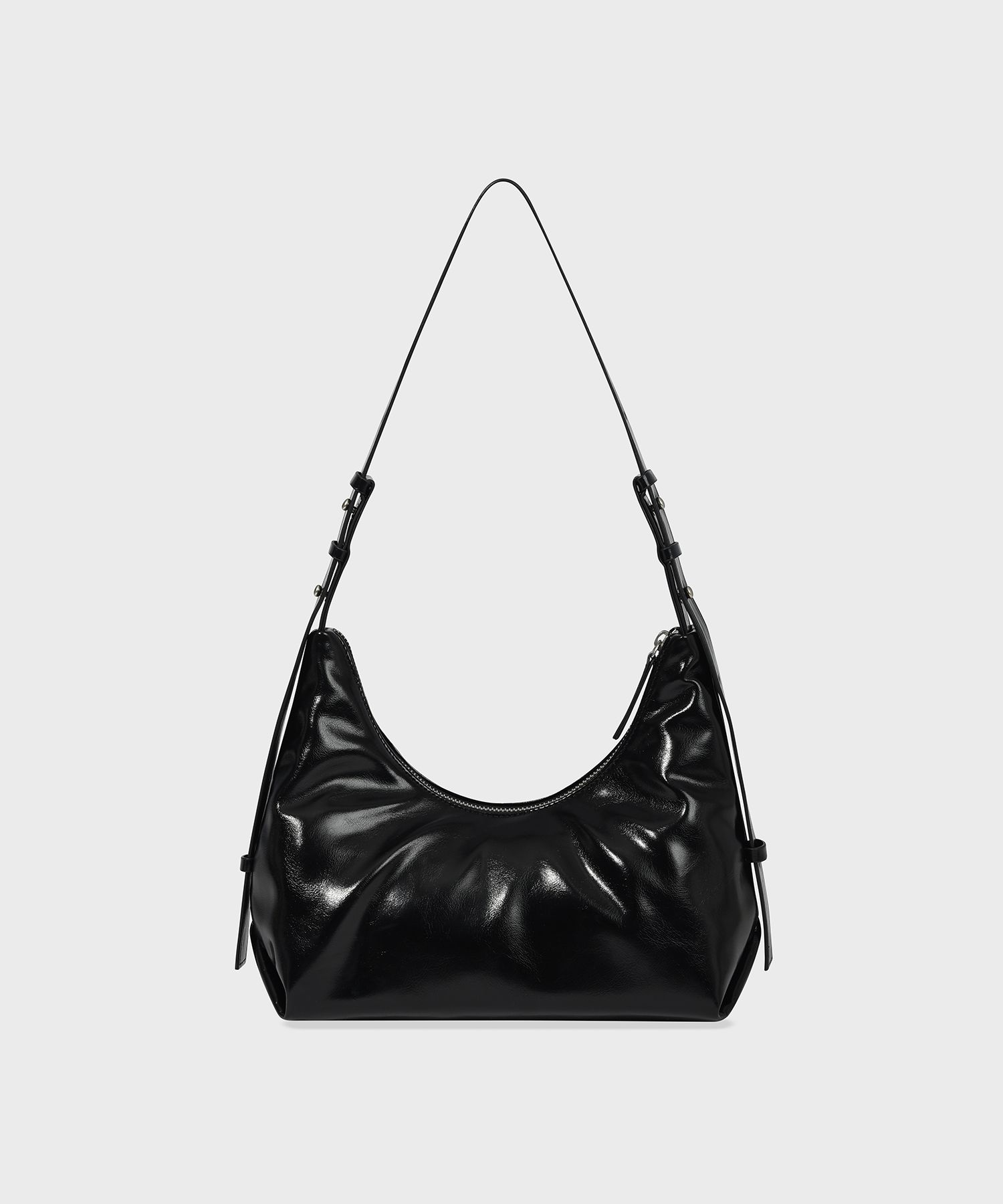【Fallett】韓国人気★Two-Way Vegan Leather Hobo Bag MUSINSA公式 | FALLETT Two Way Vegan Leather Hobo Bag Black
