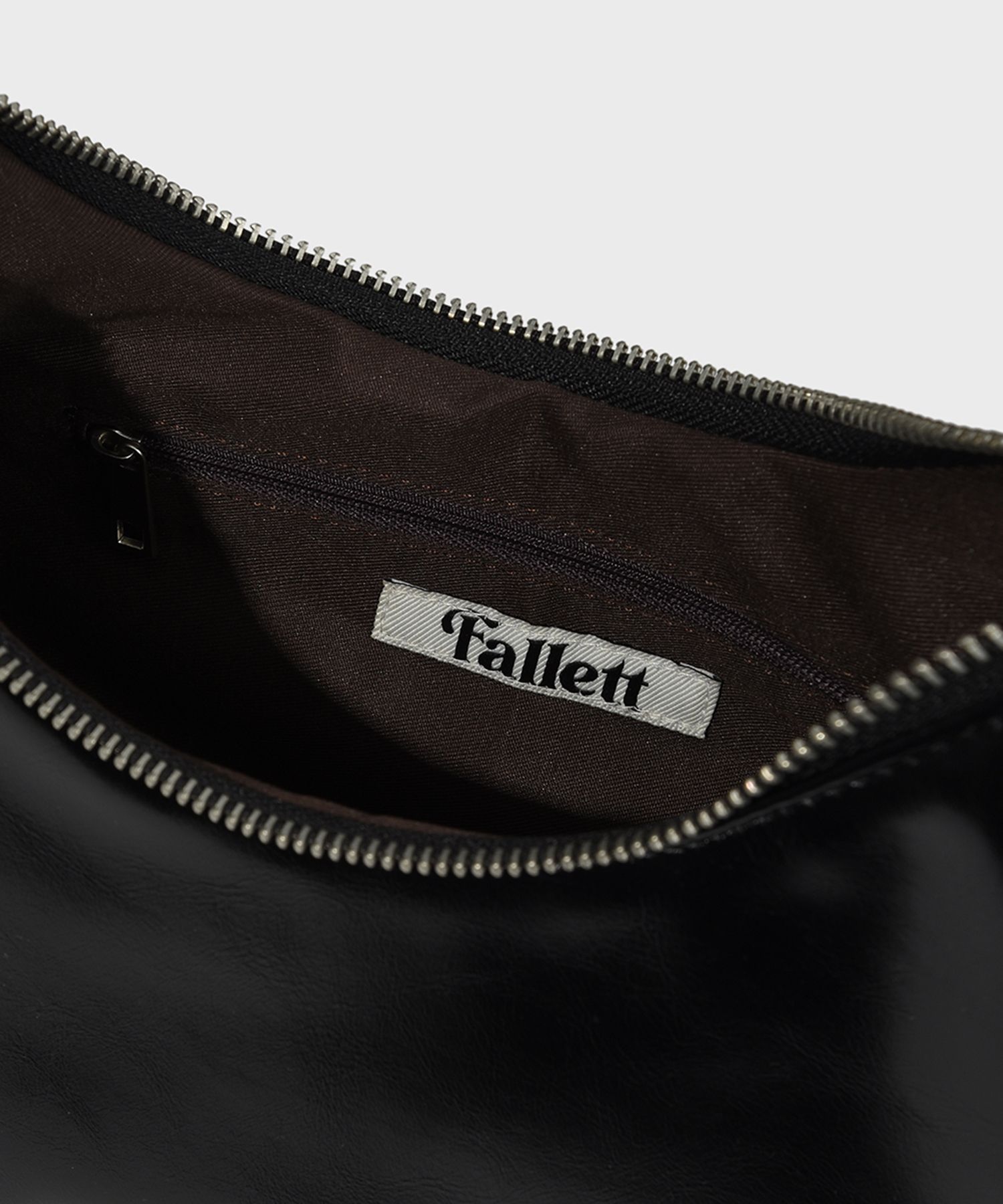 MUSINSA公式 | FALLETT Two Way Vegan Leather Hobo Bag Black