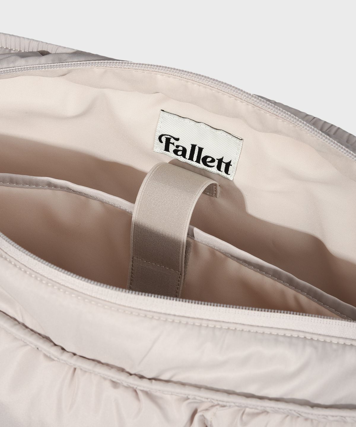 팔렛(FALLETT) 플라워 키링 패딩백 라이트 그레이