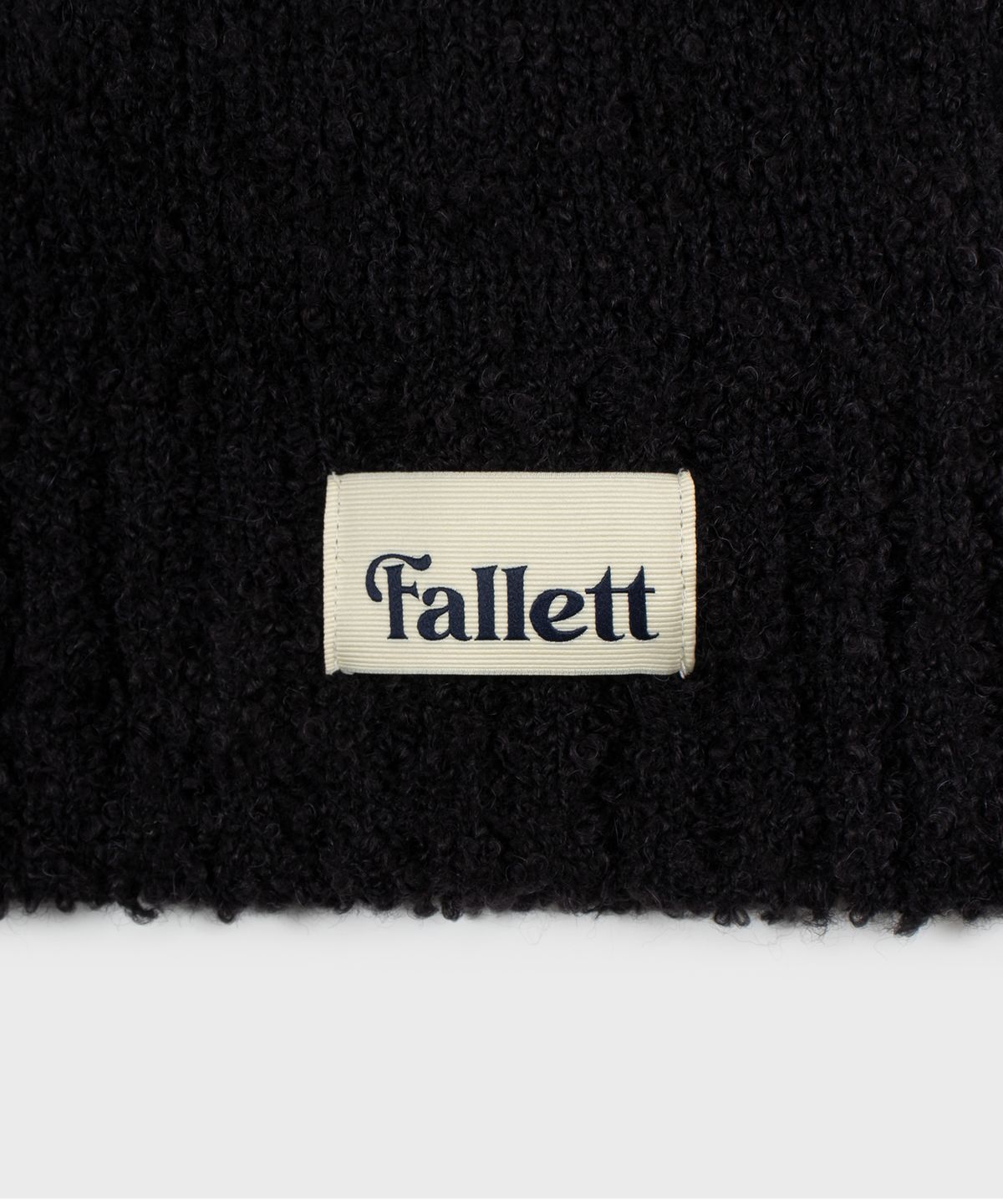 팔렛(FALLETT) 알파카 부클 니트 바라클라바 블랙