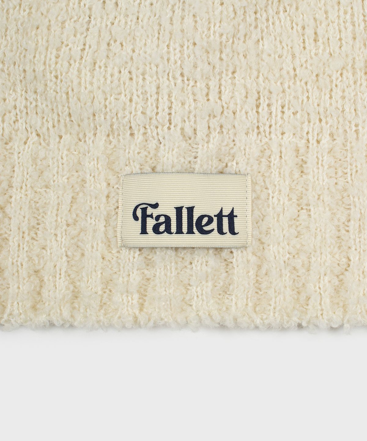 팔렛(FALLETT) 알파카 부클 니트 바라클라바 아이보리
