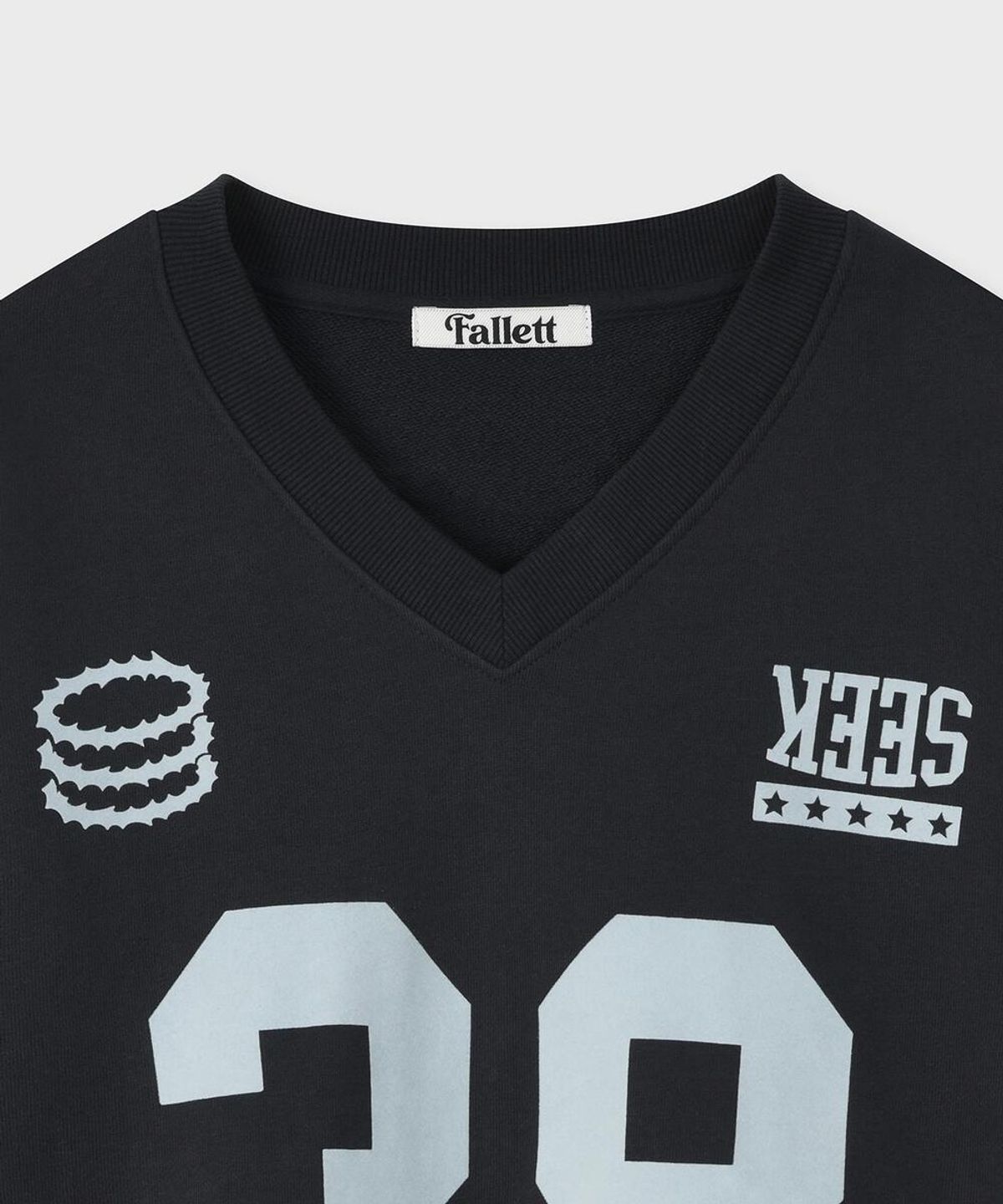 팔렛(FALLETT) 스포츠 클럽 브이넥 맨투맨 네이비