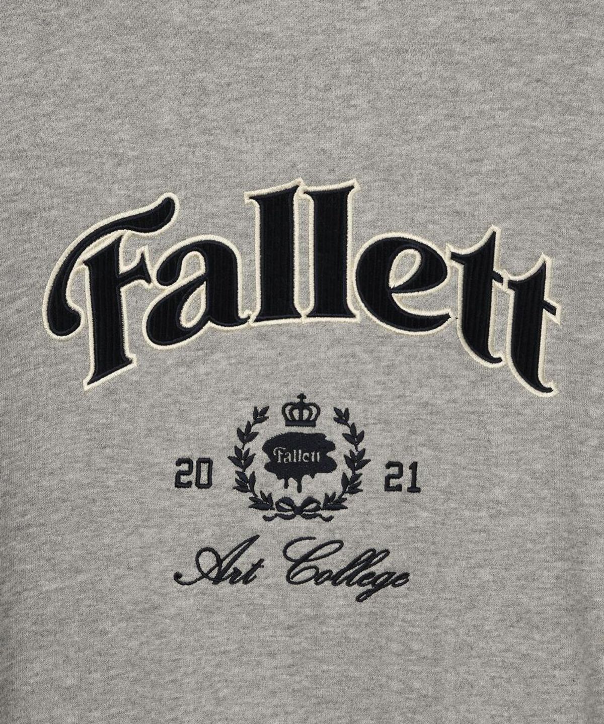 팔렛(FALLETT) 아트 컬리지 후드 그레이