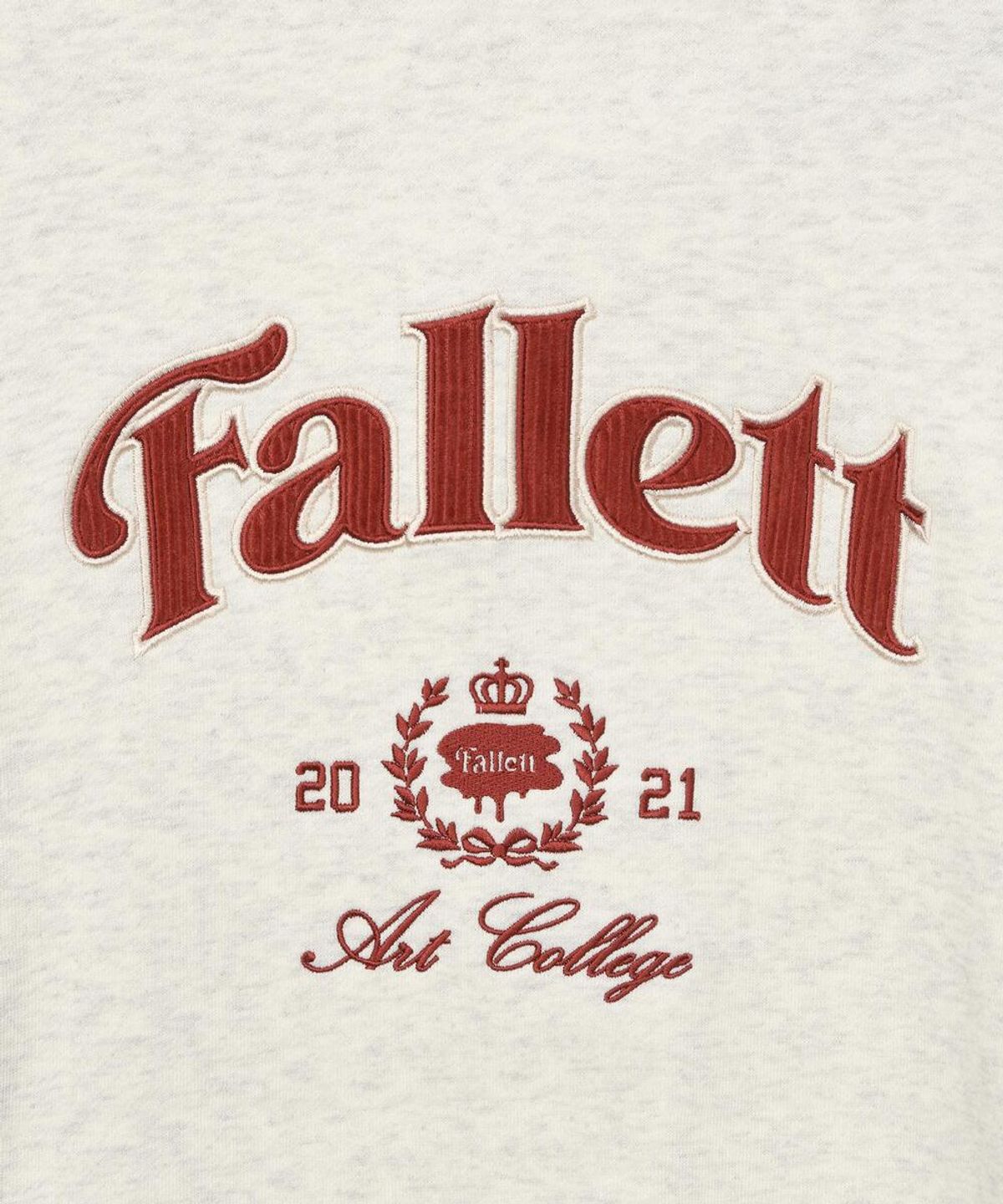 팔렛(FALLETT) 아트 컬리지 후드 오트밀