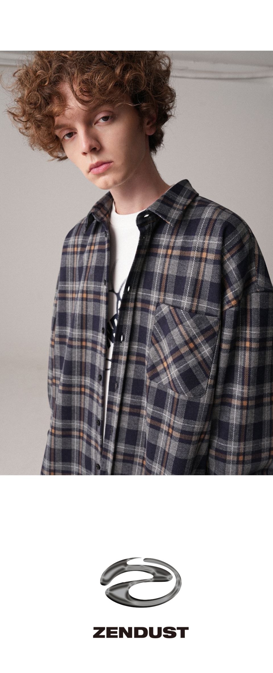 MUSINSA | ZENDUST Billy Check Shirt BLACK