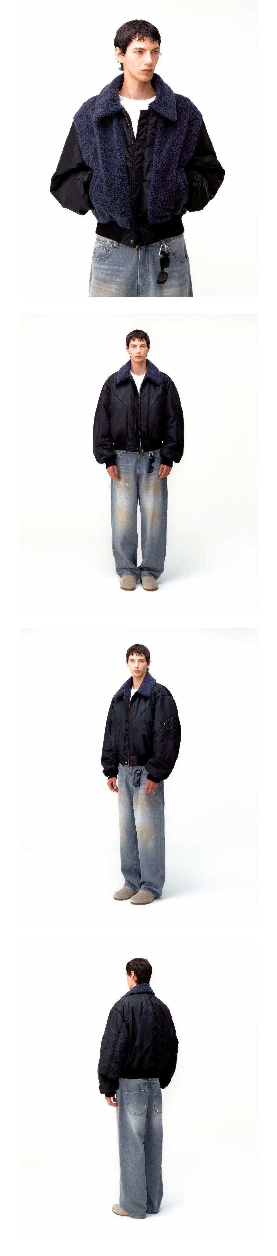 MUSINSA公式 | COOR CWU Reversible Flight Bomber (Black)