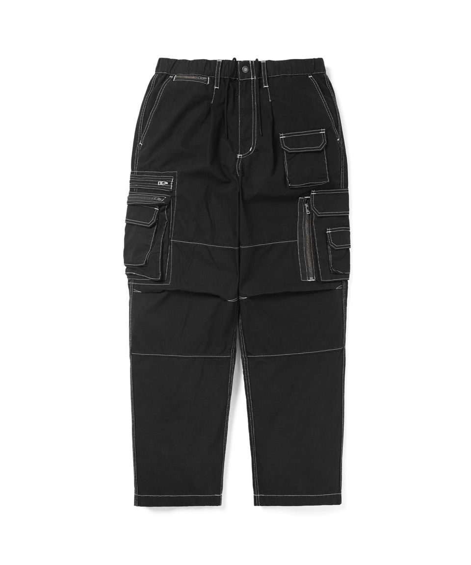 MUSINSA | thisisneverthat Crazy Multi Zip Pant - Black