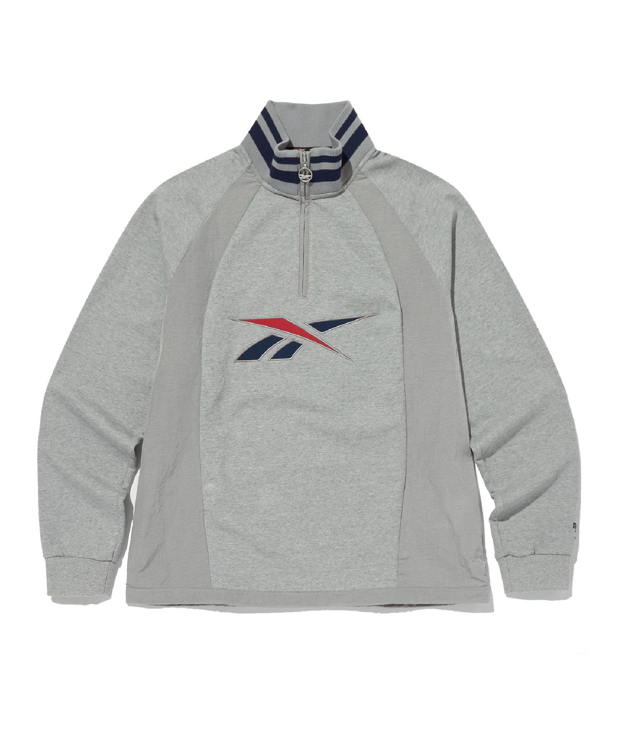 리복(REEBOK) 뉴벡터 하이브리드 하프 집업 - 그레이