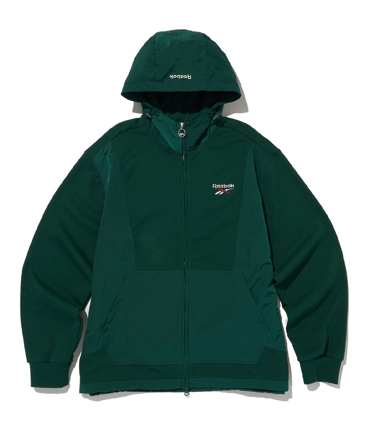 리복(REEBOK) 뉴벡터 하이브리드 후드집업 - 그린