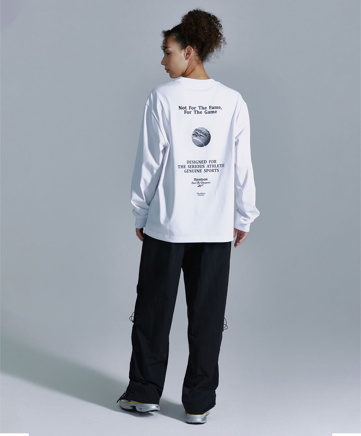 리복(REEBOK) 라이벌 립스탑 와이드 팬츠 - 블랙
