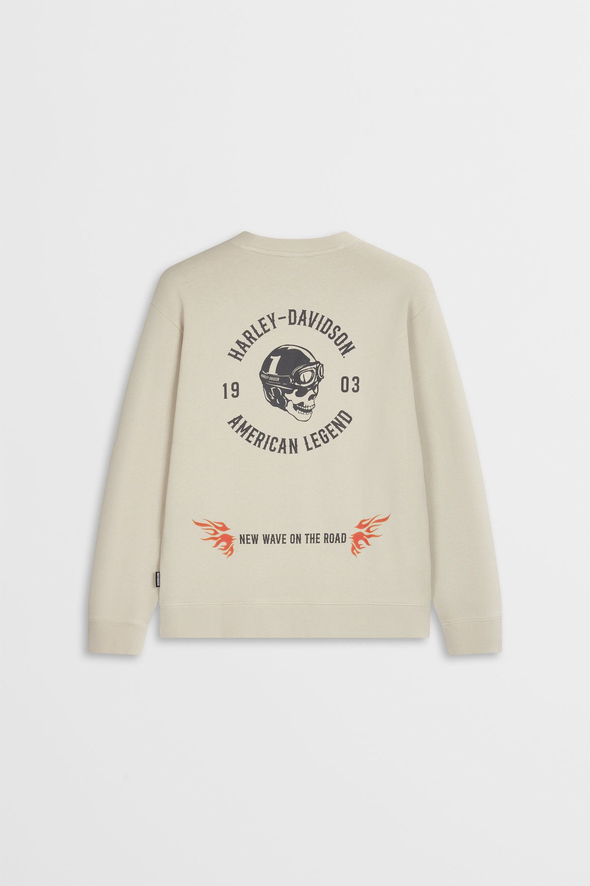 할리데이비슨 컬렉션스®(HARLEY-DAVIDSON COLLECTIONS®) 피그먼트 다잉 아메리칸 레전드 스웨트셔츠 아이보리 HH14311208