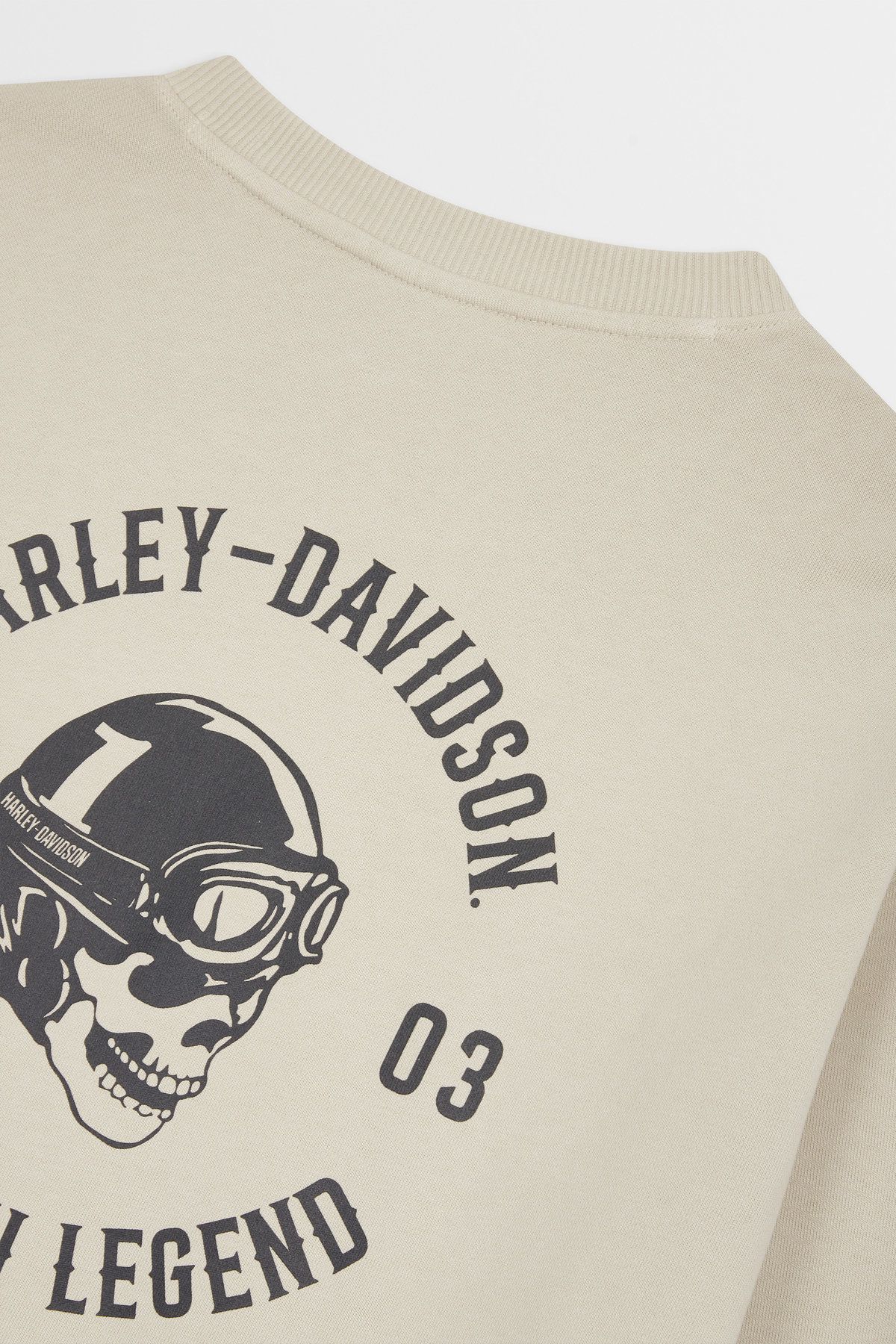 할리데이비슨 컬렉션스®(HARLEY-DAVIDSON COLLECTIONS®) 피그먼트 다잉 아메리칸 레전드 스웨트셔츠 아이보리 HH14311208