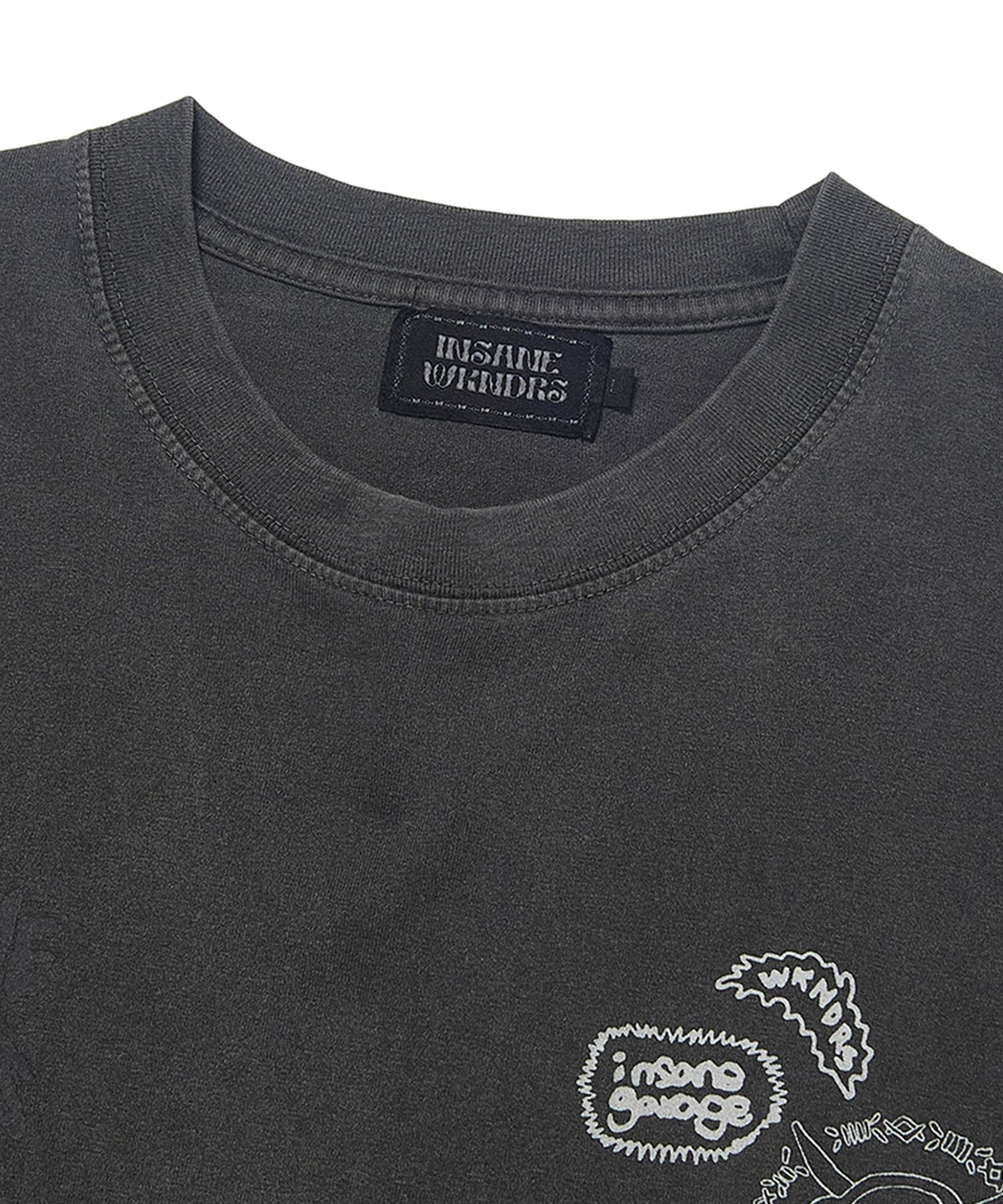 ★2023SS新作★WKNDRS★PIGMENT DYED T-SHIRT MUSINSA | WKNDRS PIGMENT DYED LS T-SHIRT (CHARCOAL)