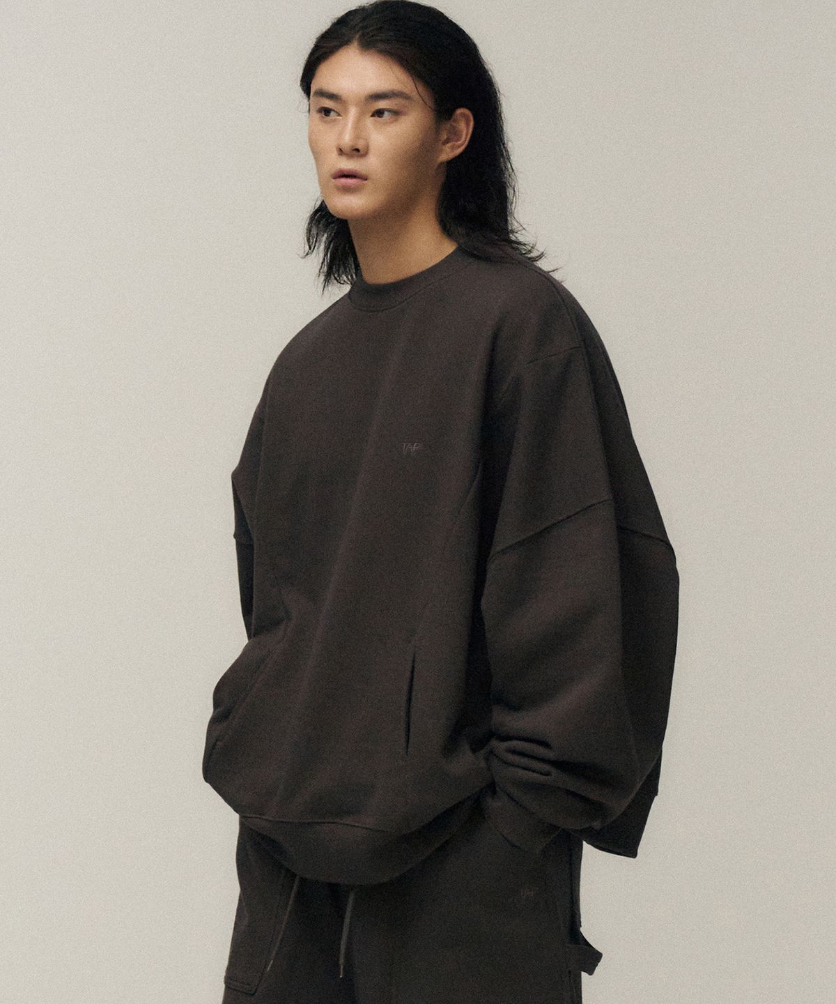 디안티플랫폼(THE ANTI PLATFORM) 오버핏 스웨트 셔츠 (그레이)
