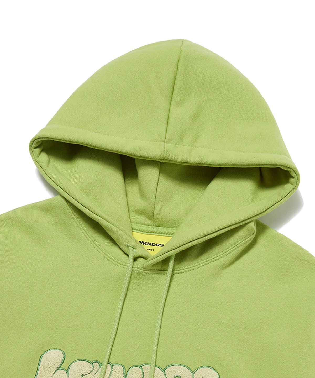 위캔더스(WKNDRS) GRAFFITI LOGO HOODIE (LIME)