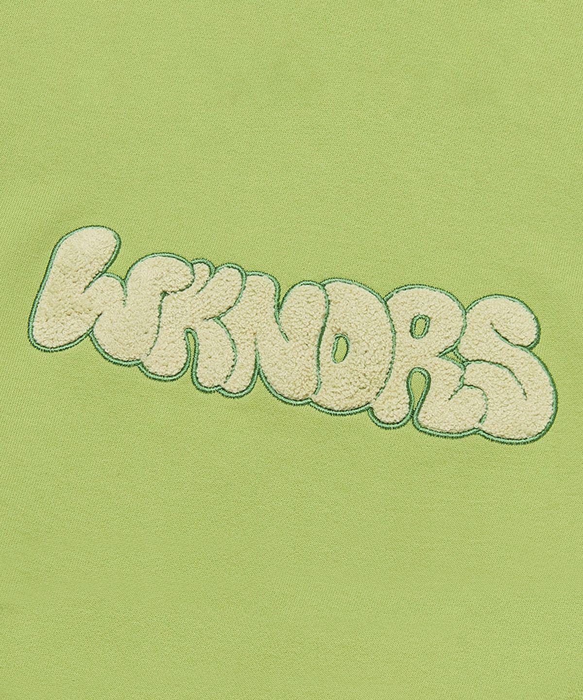 위캔더스(WKNDRS) GRAFFITI LOGO HOODIE (LIME)