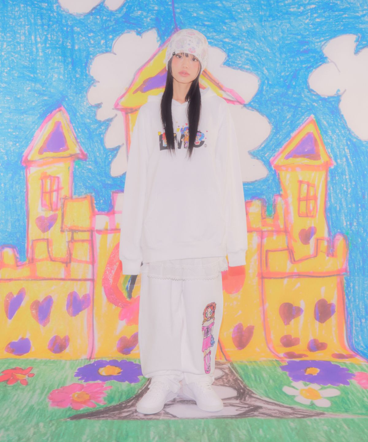 엘엠씨(LMC) LMC X SOULPUSSSYCAT GIRLS OG COMBO HOODIE white