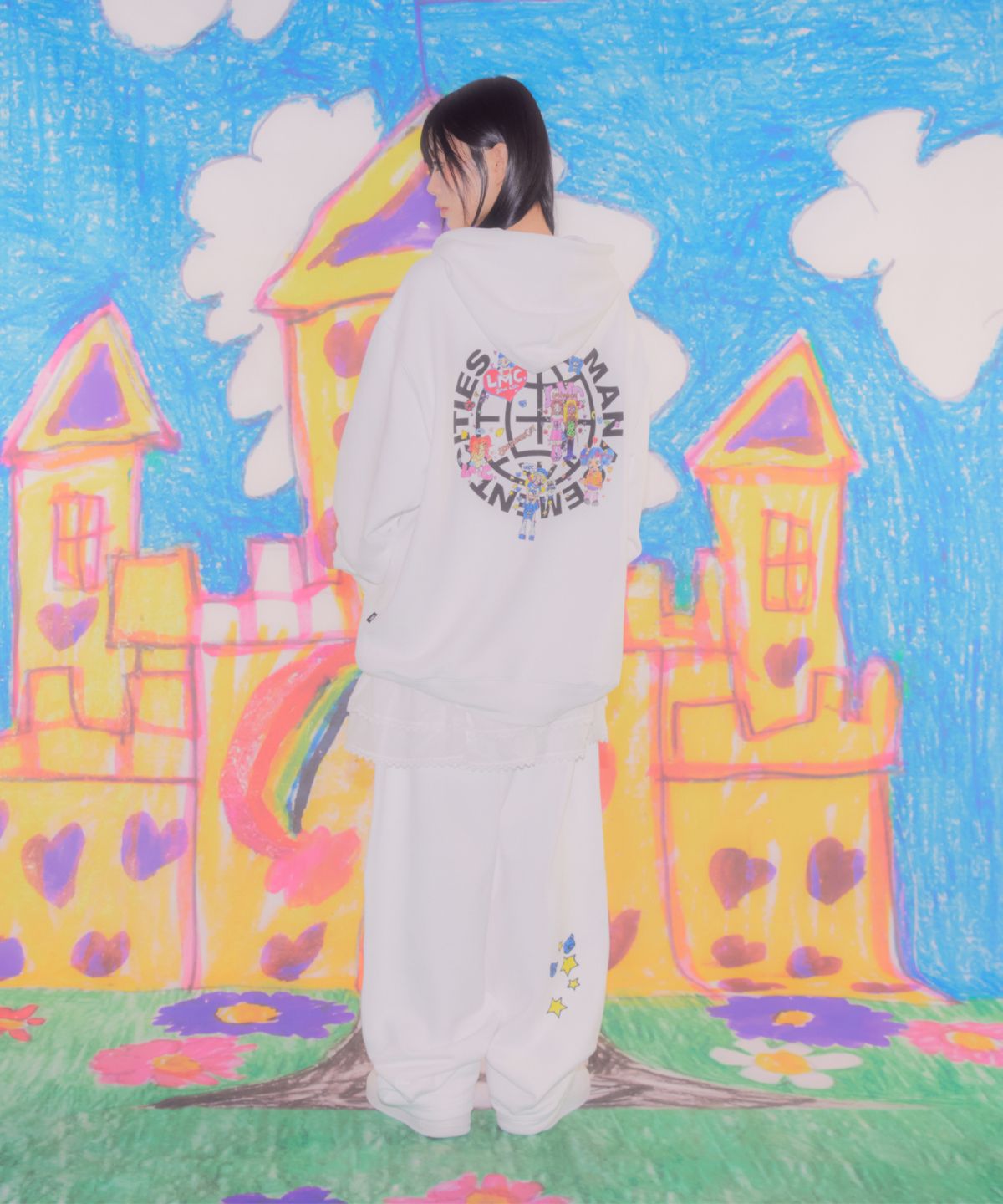 엘엠씨(LMC) LMC X SOULPUSSSYCAT GIRLS OG COMBO HOODIE white