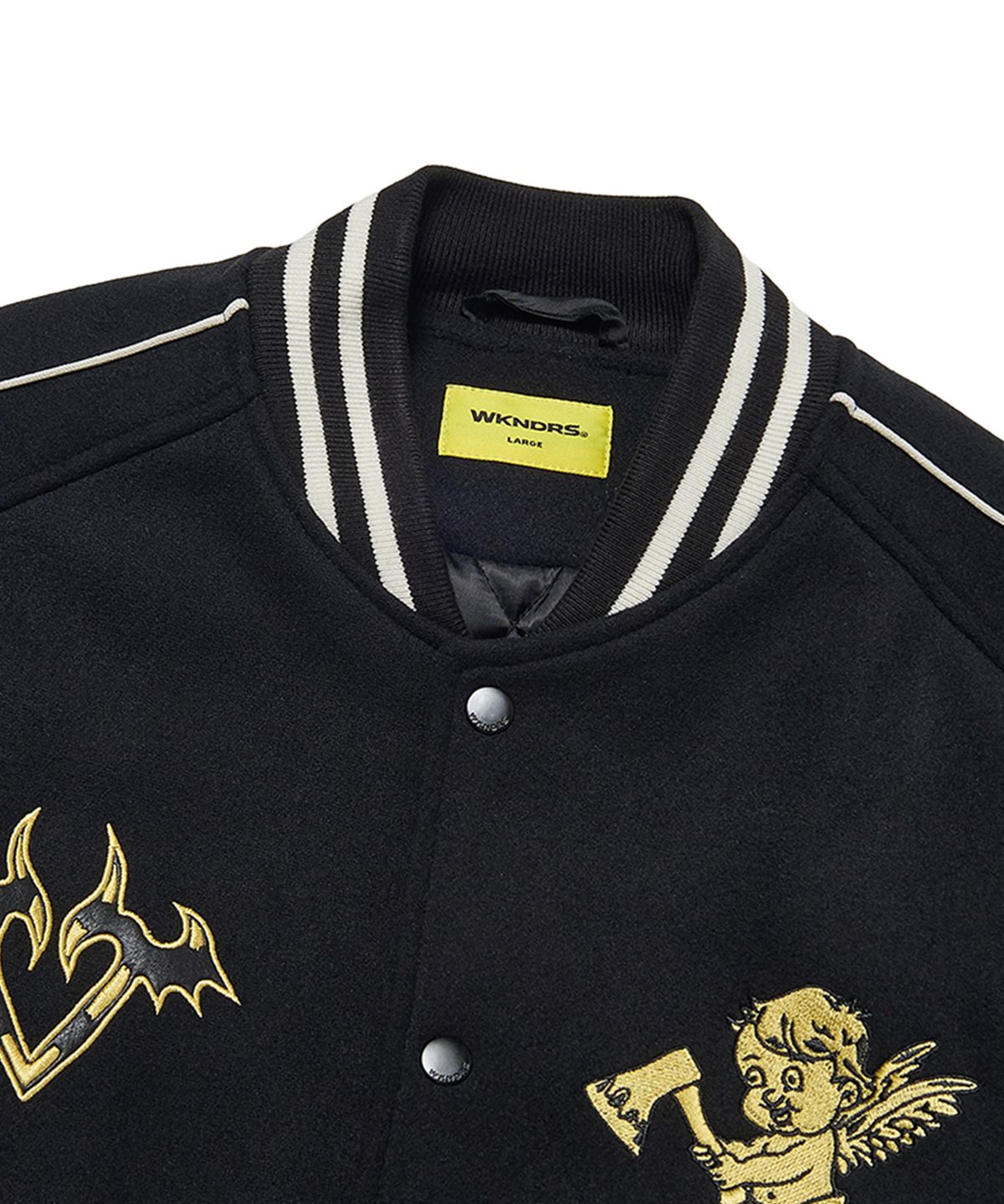 위캔더스(WKNDRS) ANGEL STADIUM JACKET (BLACK)