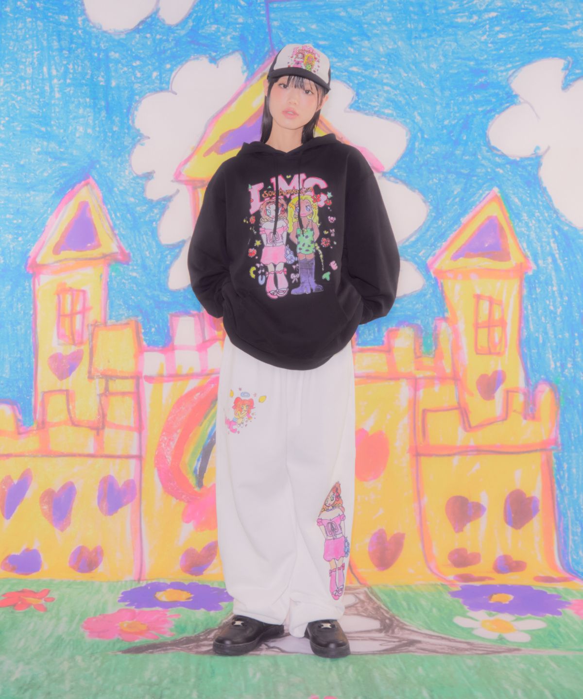 엘엠씨(LMC) LMC X SOULPUSSSYCAT FRIEND HOODIE black