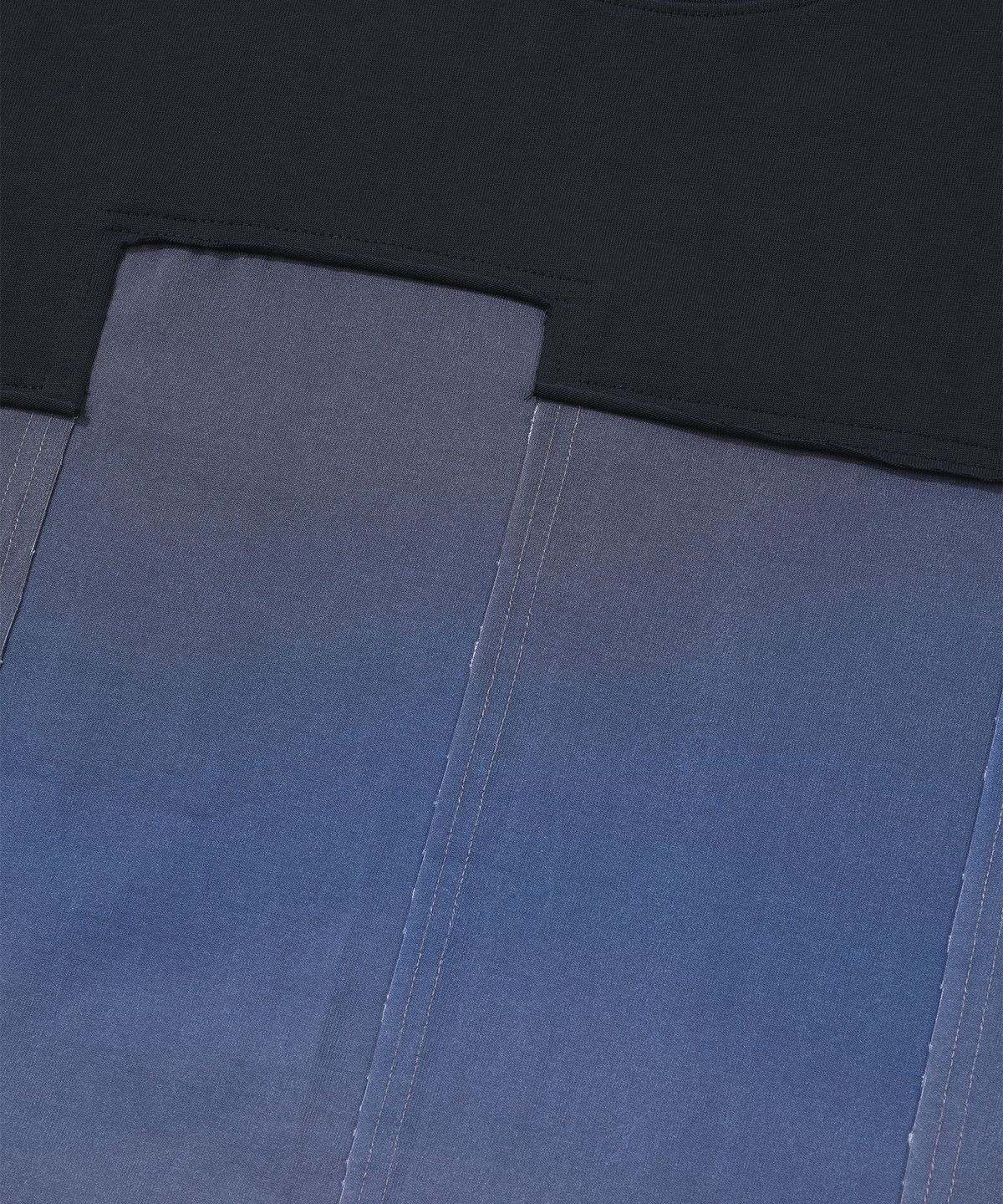 에피소드 언타이틀(EPISODE UNTITLED) GRADATION PRINTING CUT-OFF T-SHIRT_NAVY