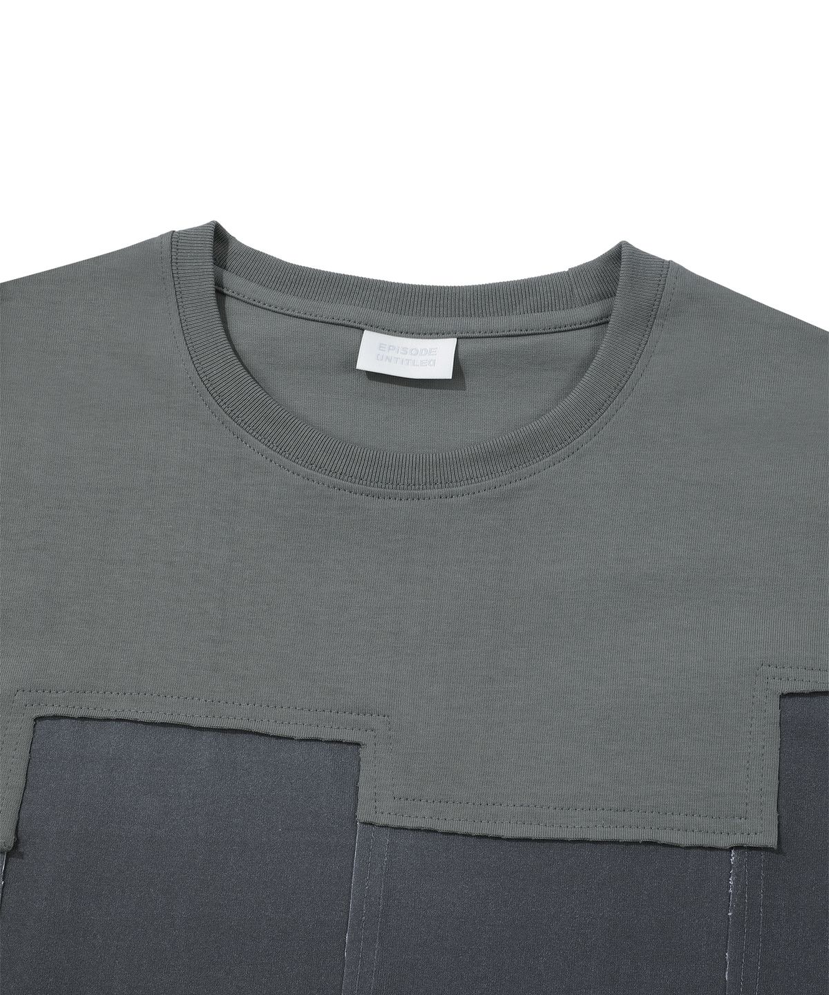 에피소드 언타이틀(EPISODE UNTITLED) GRADATION PRINTING CUT-OFF T-SHIRT_KHAKI
