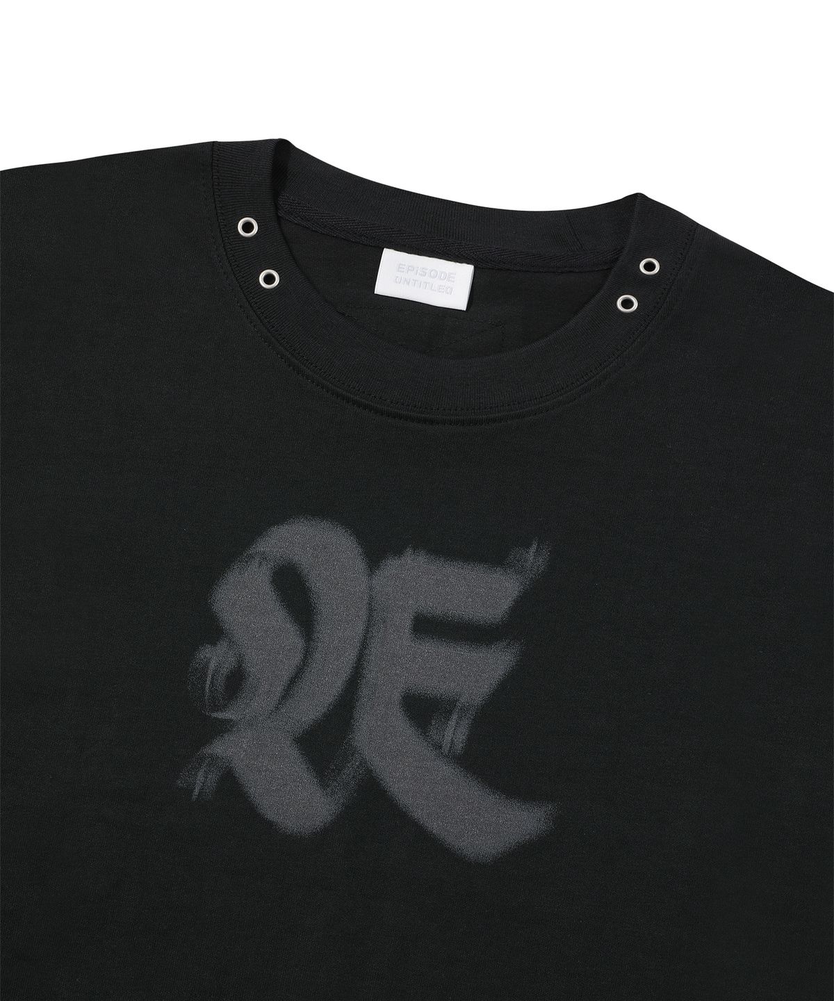 에피소드 언타이틀(EPISODE UNTITLED) SIGNATURE LOGO PATCHWORK LONG SLEEVES_BLACK