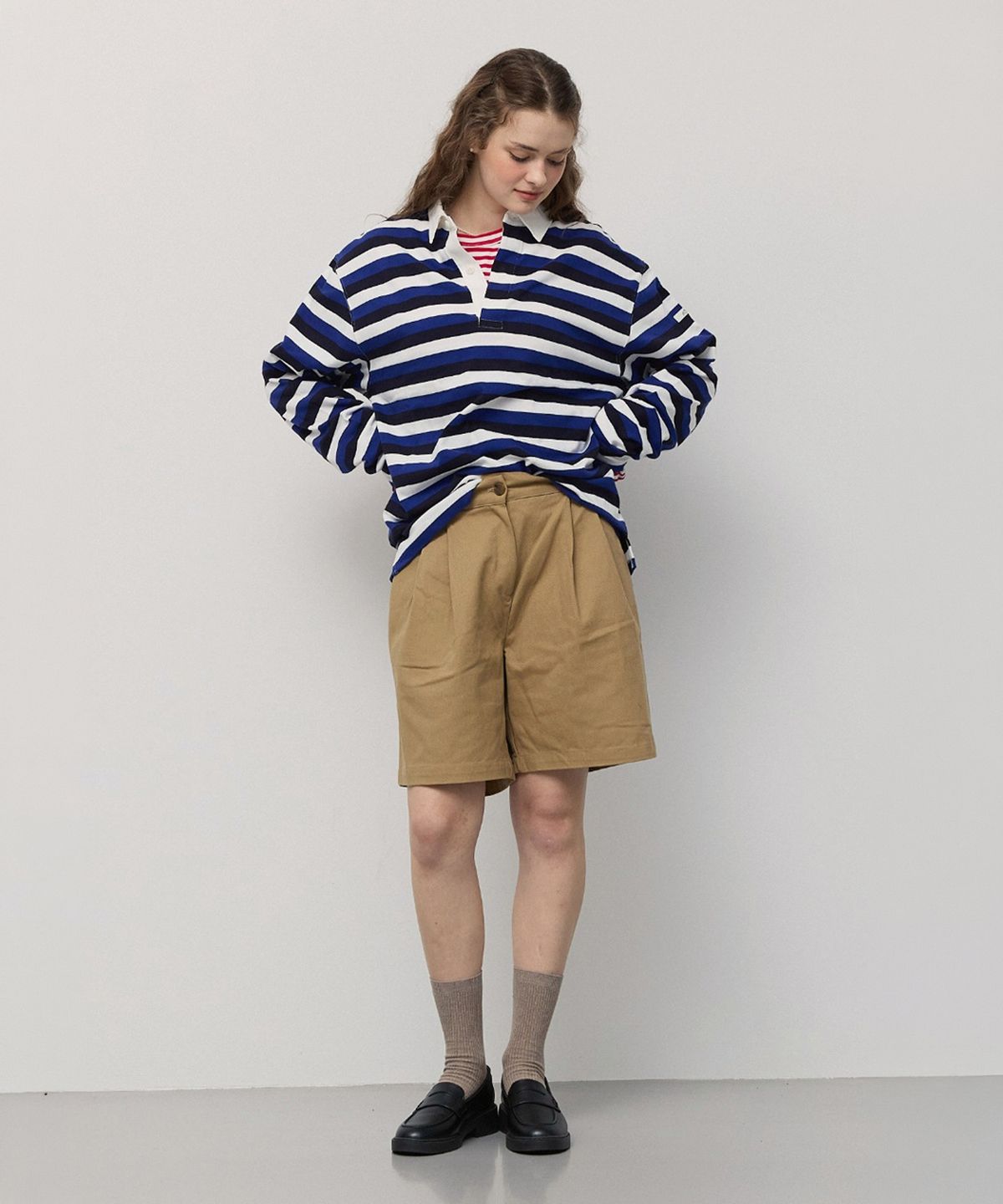 알엠알엔(RMRN) LOOSE FIT STRIPE RUGBY T-SHIRT