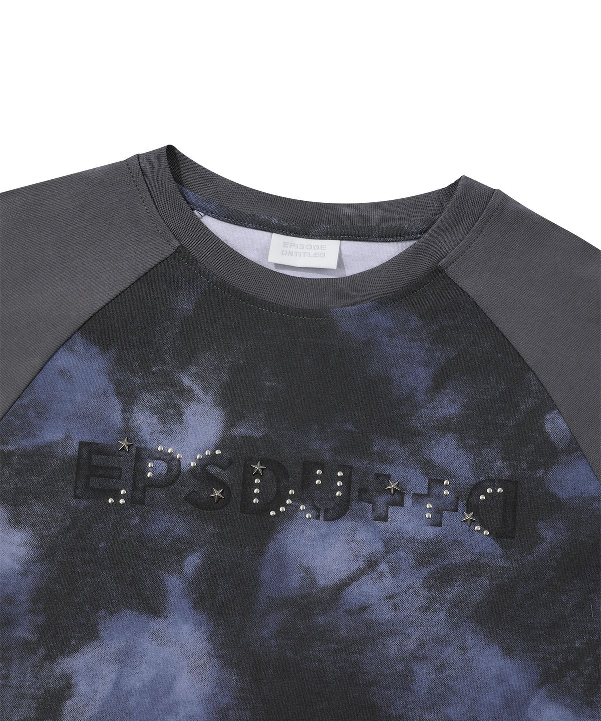 에피소드 언타이틀(EPISODE UNTITLED) CROP SIGNATURE LOGO HOTPIX T-SHIRT_MIX BLUE