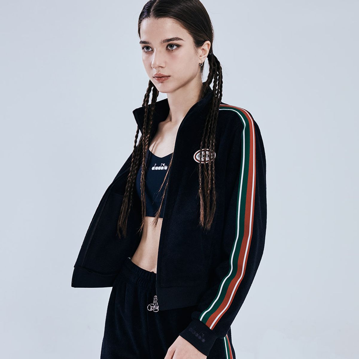 디아도라(diadora) 테네로 테리 트랙 자켓 BLACK